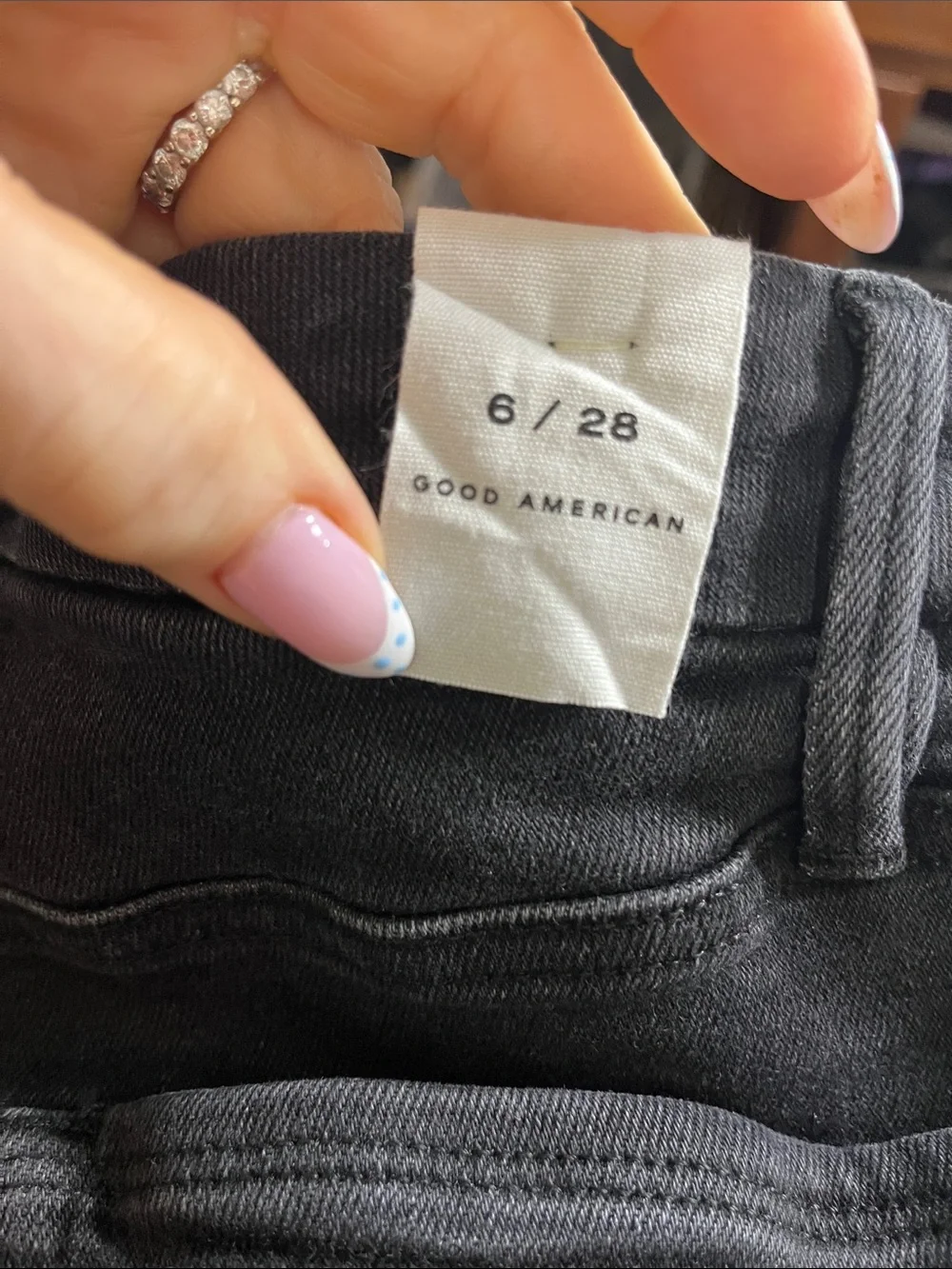 Good American Good Classic High Rise Bootcut Jeans NWT Black Size 6